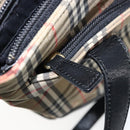 Burberrys Nova Check Tote Bag Canvas Beige Gold Auth 172718-21