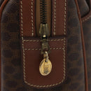 CELINE Macadam Canvas Hand Bag PVC Leather Brown Gold Auth 172719-14