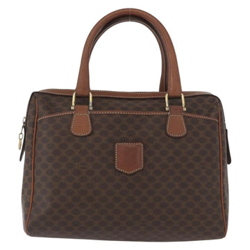 CELINE Macadam Canvas Hand Bag PVC Leather Brown Gold Auth 172719 - 0