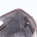 BURBERRY Nova Check Hand Bag PVC Beige Gold Auth 172725-18