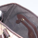 BURBERRY Nova Check Hand Bag PVC Beige Gold Auth 172725-19