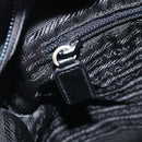 PRADA Tote Bag Nylon Black Silver Auth 172727-21