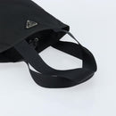 PRADA Tote Bag Nylon Black Silver Auth 172727-7