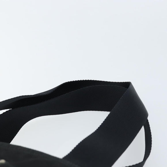 PRADA Tote Bag Nylon Black Silver Auth 172727