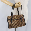 Christian Dior Trotter Canvas Hand Bag Beige Gold Auth 172728-25