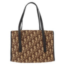 Christian Dior Trotter Canvas Hand Bag Beige Gold Auth 172728-3