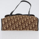 Christian Dior Trotter Canvas Hand Bag Beige Gold Auth 172728-9