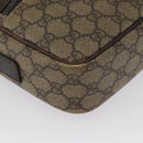GUCCI GG Supreme Shoulder Bag PVC Beige Silver 114291 Auth 172729-10