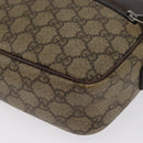 GUCCI GG Supreme Shoulder Bag PVC Beige Silver 114291 Auth 172729-11
