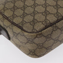 GUCCI GG Supreme Shoulder Bag PVC Beige Silver 114291 Auth 172729-12