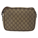 GUCCI GG Supreme Shoulder Bag PVC Beige Silver 114291 Auth 172729-3