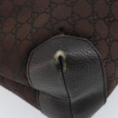 GUCCI GG Canvas Tote Bag Brown Silver 180450 Auth 172731-13