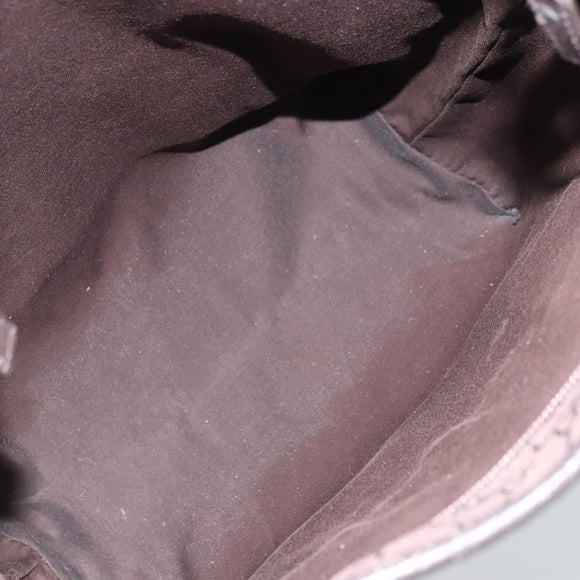 GUCCI GG Canvas Tote Bag Brown Silver 180450 Auth 172731