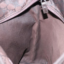 GUCCI GG Canvas Tote Bag Brown Silver 180450 Auth 172731-17