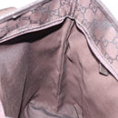 GUCCI GG Canvas Tote Bag Brown Silver 180450 Auth 172731-18