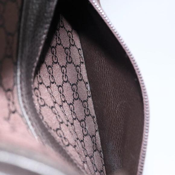 GUCCI GG Canvas Tote Bag Brown Silver 180450 Auth 172731