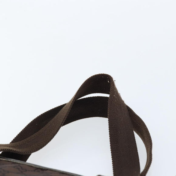 GUCCI GG Canvas Tote Bag Brown Silver 180450 Auth 172731