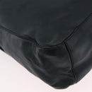 PRADA Plastic Chain Shoulder Bag Leather Black Auth 172733-15