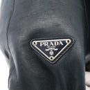 PRADA Plastic Chain Shoulder Bag Leather Black Auth 172733-17