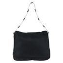 PRADA Plastic Chain Shoulder Bag Leather Black Auth 172733-13