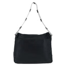 PRADA Plastic Chain Shoulder Bag Leather Black Auth 172733-2