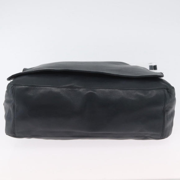 PRADA Plastic Chain Shoulder Bag Leather Black Auth 172733