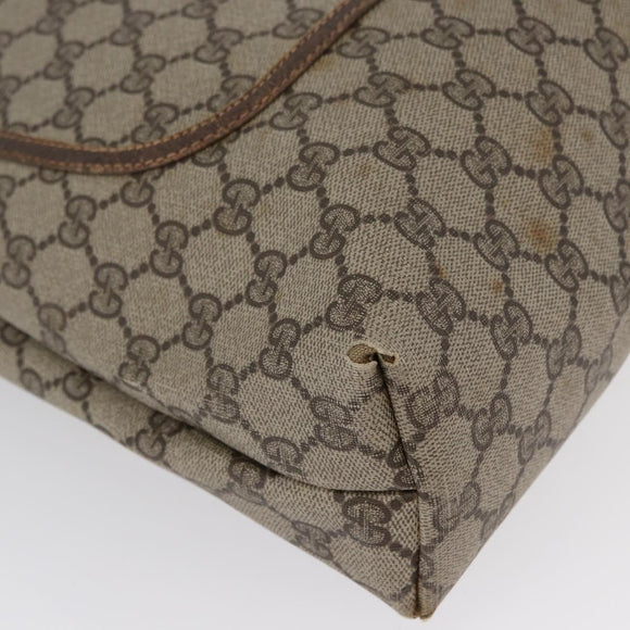 GUCCI GG Supreme Web Sherry Line Tote Bag PVC Beige Gold 16 002 4487 Auth 172743