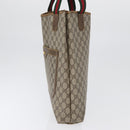 GUCCI GG Supreme Web Sherry Line Tote Bag PVC Beige Gold 16 002 4487 Auth 172743-3