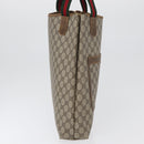 GUCCI GG Supreme Web Sherry Line Tote Bag PVC Beige Gold 16 002 4487 Auth 172743-4