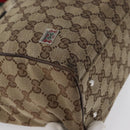 GUCCI GG Canvas Web Sherry Line Tote Bag Beige Silver 145810 Auth 172745-10