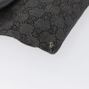 GUCCI GG Canvas Waist bag Black Silver 28566 Auth 172746-10