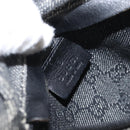 GUCCI GG Canvas Waist bag Black Silver 28566 Auth 172746-17