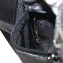 GUCCI GG Canvas Waist bag Black Silver 28566 Auth 172746-20