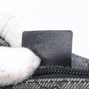 GUCCI GG Canvas Waist bag Black Silver 28566 Auth 172746-23
