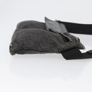 GUCCI GG Canvas Waist bag Black Silver 28566 Auth 172746-4