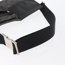 GUCCI GG Canvas Waist bag Black Silver 28566 Auth 172746-7