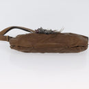 Chloe Shoulder Bag Leather Brown Silver Auth 172747-6