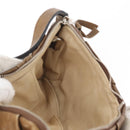 Chloe Shoulder Bag Leather Brown Silver Auth 172747-20