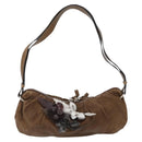 Chloe Shoulder Bag Leather Brown Silver Auth 172747-13