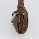 Chloe Shoulder Bag Leather Brown Silver Auth 172747-4