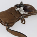 Chloe Shoulder Bag Leather Brown Silver Auth 172747-7