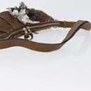 Chloe Shoulder Bag Leather Brown Silver Auth 172747-8