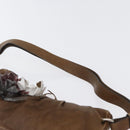 Chloe Shoulder Bag Leather Brown Silver Auth 172747-14