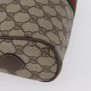 GUCCI GG Supreme Web Sherry Line Bag PVC Beige Red 68 02 005 Auth 172748-15