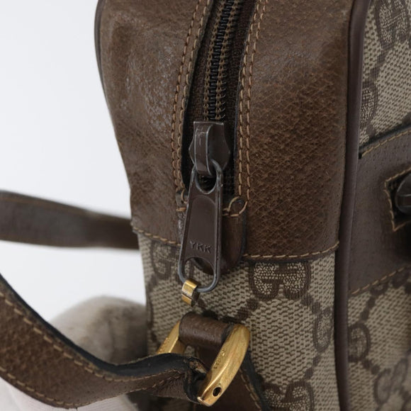 GUCCI GG Supreme Web Sherry Line Bag PVC Beige Red 68 02 005 Auth 172748