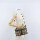 GUCCI GG Supreme Web Sherry Line Bag PVC Beige Red 68 02 005 Auth 172748-24