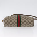 GUCCI GG Supreme Web Sherry Line Bag PVC Beige Red 68 02 005 Auth 172748-5