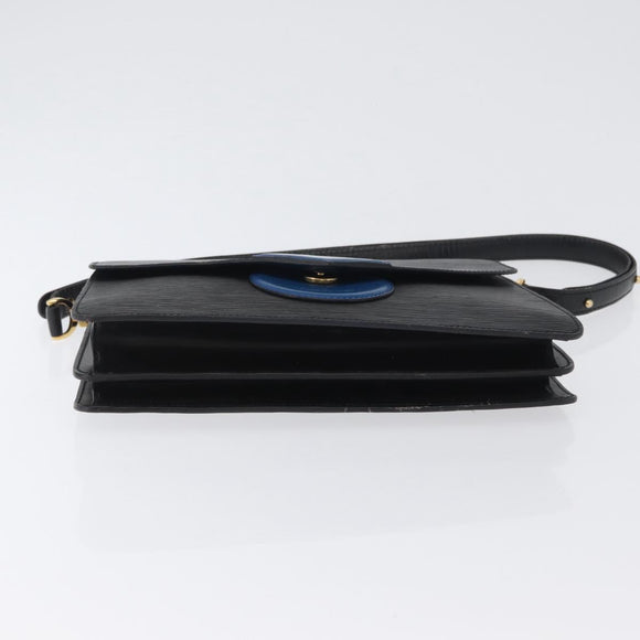 LOUIS VUITTON Epi Osh Shoulder Bag Black Blue M52445 LV Auth 172755