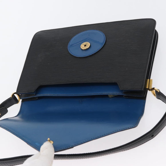 LOUIS VUITTON Epi Osh Shoulder Bag Black Blue M52445 LV Auth 172755
