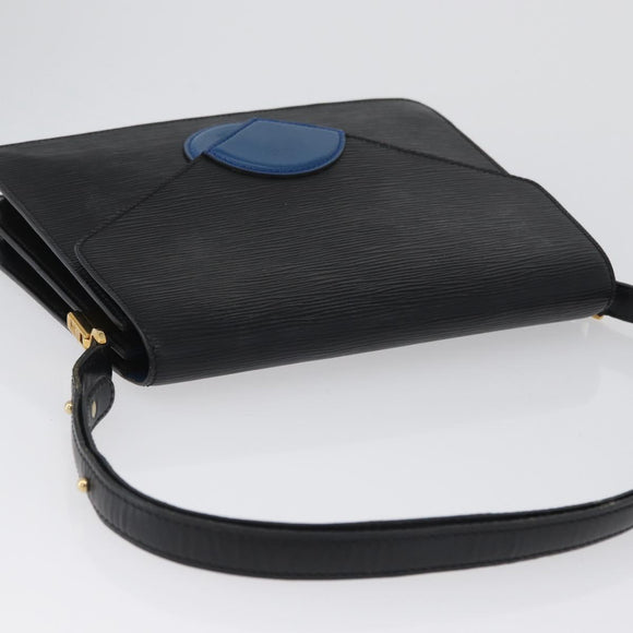 LOUIS VUITTON Epi Osh Shoulder Bag Black Blue M52445 LV Auth 172755